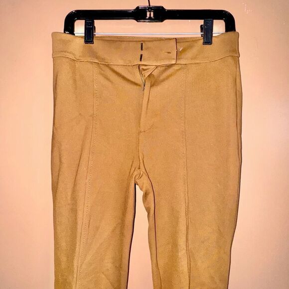 Anthropologie The Essential Slim Women's Brown Suede Pants Size 4 - Picture 7 of 8